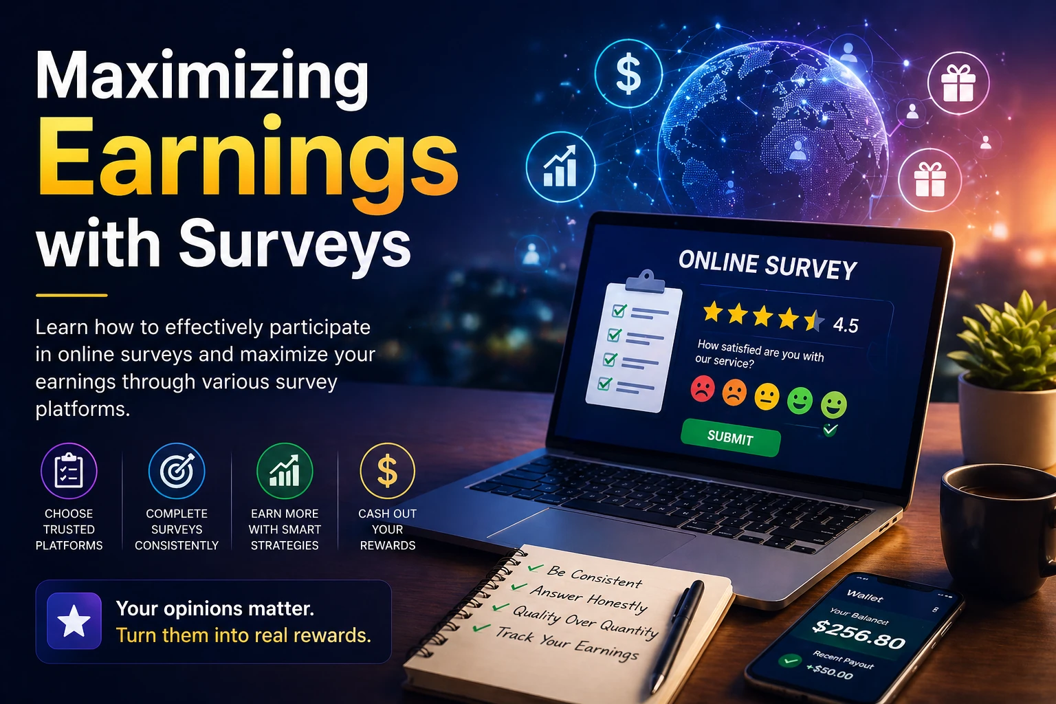 Maximizing Earnings with Surveys